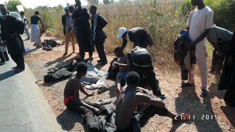 bomb victims during symbolic trek, kano